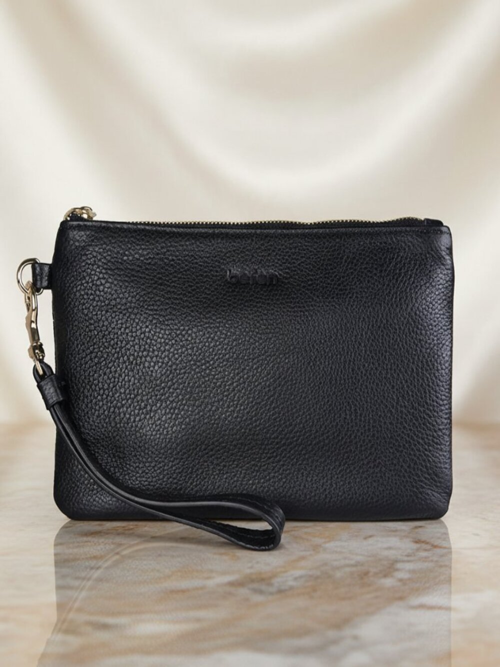 Wallet Purses and Handbags for Women Genuine Leather RFID Wristlet Clutch Black
